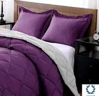 Elegant 200 GSM Microfibre Comforter Siglh. Bed for Winter | Luxurious Quilt Blanket Double Bed | Soft Microfiber Qulits AC Comforters | Size 90X60 Inch  Purple - Free Size, Purple,  Cotton, Pack of1